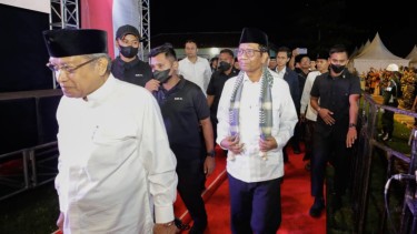 Cawapres nomor urut tiga Mahfud MD dan Said Aqil Siradj