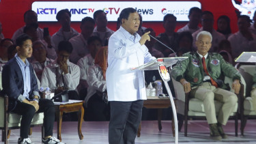 Prabowo Subianto Debat Ketiga Calon Presiden Pemilu 2024