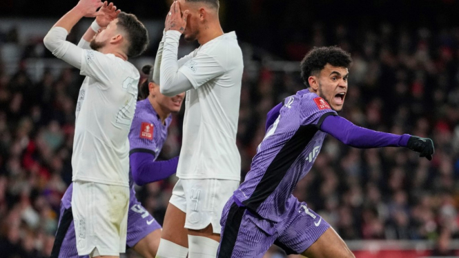Pemain Liverpool, Luis Diaz rayakan gol