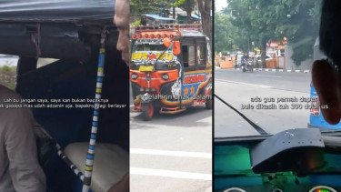 Kisah tukang Bajaj di Jakarta jadi viral.