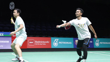 Ahsan/Hendra latihan jelang Malaysia Open 2024