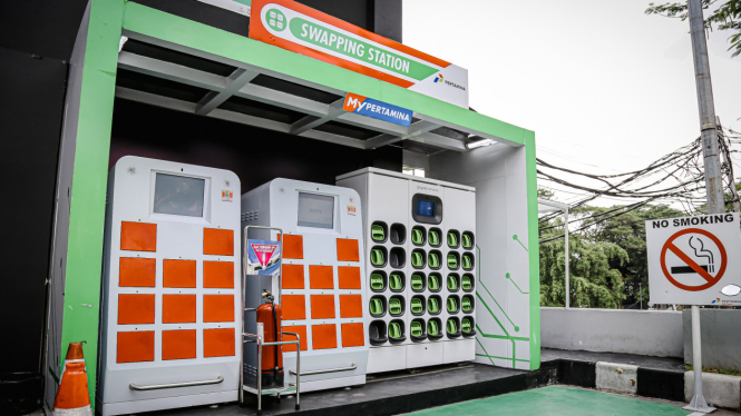 Pertamina Patra Niaga kini mulai mengoperasionalkan Battery Swapping Station