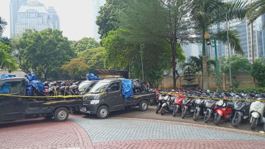 Barang bukti ratusan kendaraan bermotor curian di Pusziad