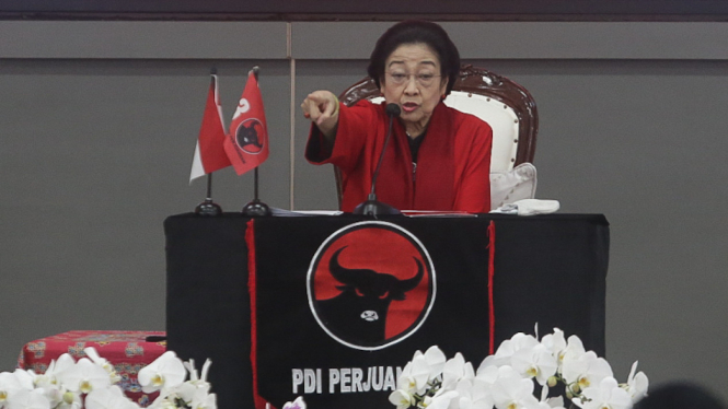 Megawati Soekarnoputri di HUT PDI-P ke 51