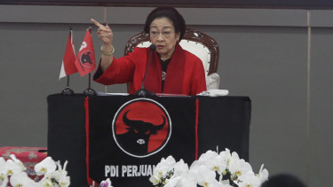 Megawati Soekarnoputri di HUT PDI-P ke 51