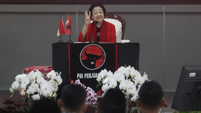 Megawati Soekarnoputri di HUT PDI-P ke 51