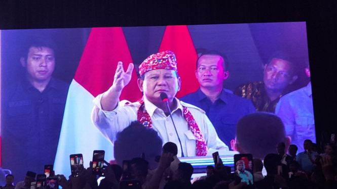 Capres nomor urut 2 Prabowo Subianto di Bengkulu.