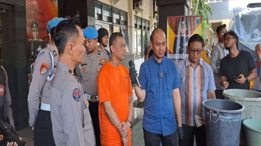 Tersangka kasus pembunuhan dan mutilasi di Malang, Jatim.