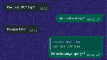 Viral seorang wanita dilecehkan kurir lewat whatsapp.