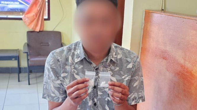 Pelaku Penerima sabu yang ditangkap Polisi di Wamena, Papua Pegunungan 