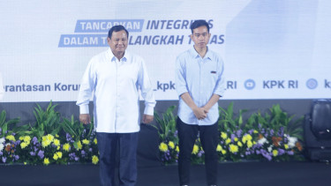Prabowo Subianto-Gibran Rakabuming Raka Dalam Acara Paku Integritas KPK