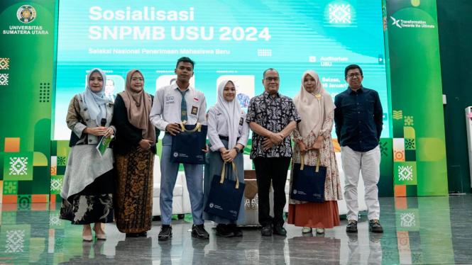 Sosialisasi SNPMB 2024 di Auditorium USU.(istimewa/VIVA)