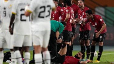 Mohamed Salah cedera bersama Timnas Mesir di Piala Afrika 2024