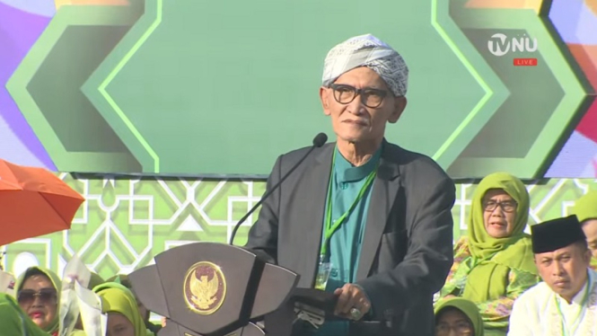 Rais Aam PBNU KH Miftachul Akhyar di acara Harlah ke-78 Muslimat NU