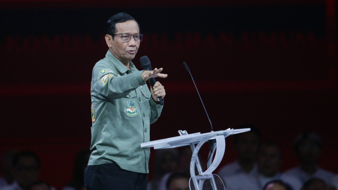 Mahfud MD Debat Keempat Calon Wakil Presiden Pemilu 2024