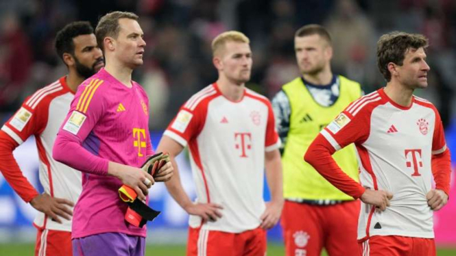 Ekspresi kekecewaan pemain Bayern Munich