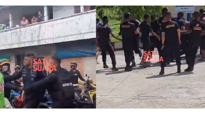 Anggota Brimob Keroyok Anggota TNI AL