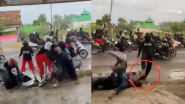 Gerombolan Pesilat di Tuban Keroyok Sejoli dan Tendang Kepala Perempuan