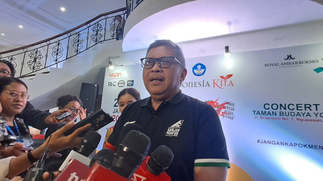Sekjen PDI Perjuangan Hasto Kristiyanto di TBY, Yogyakarta.