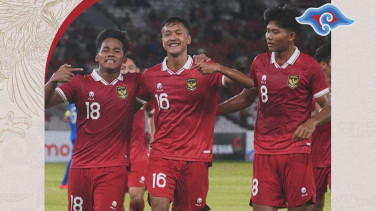 Pemain Timnas Indonesia U-20 rayakan gol