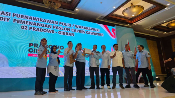 Purnawirawan Polri dan Warakawuri se-Jateng dan DIY Dukung Prabowo-Gibran
