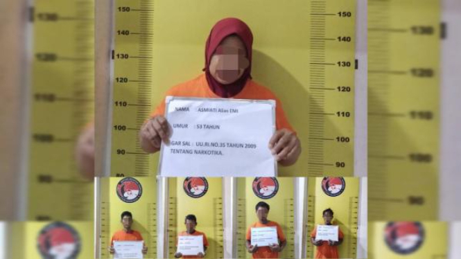Para pelaku jaringan narkoba diringkus Polres Labusel.(istimewa/VIVA Medan)