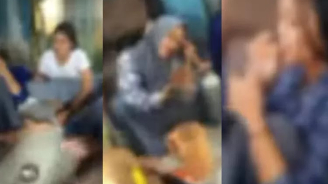 Tangkapan kayar video viral siswi SMK di Kendari pesta narkba. (Foto: instagram @kendariinfo