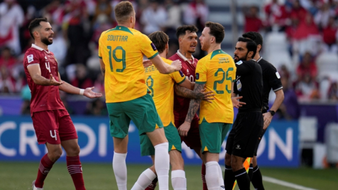 Gethin Jones saat Australia vs Indonesia