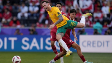 Gethin Jones saat Australia vs Indonesia
