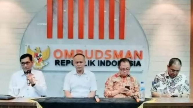 Konferensi pers terkait Rempang Eco-City di Ombudsman RI.