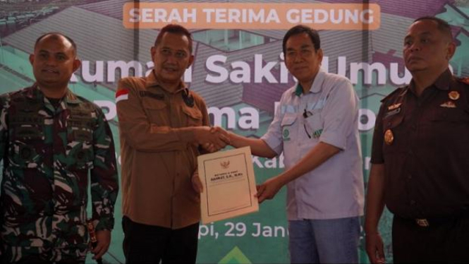 PT IMIP Serahkan Bantuan Gedung Rumah Sakit ke Pemda Morowali. (Foto: Humas IMIP).