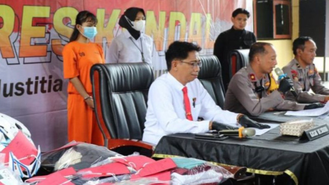 Pelaku NM yang dirilis polisi.