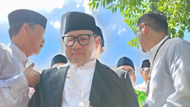 Cawapres nomor urut 1, Muhaimin Iskandar, di Kota Serang, Banten.