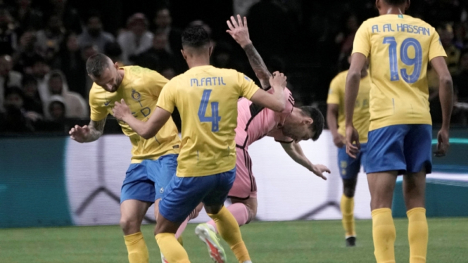 Lionel Messi saat Inter Miami lawan Al Nassr
