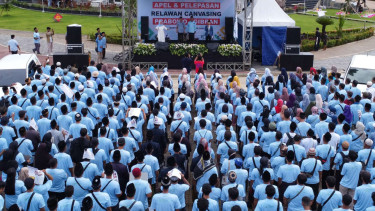 Pelepasan Relawan Canvasing Prabowo-Gibran di Jawa Tengah 