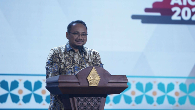 Menag Yaqut Cholil Qoumas di penutupan AICIS 2024
