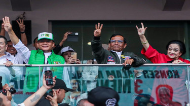 Plt Ketua Umum PPP Muhamad Mardiono hadiri hajatan rakyat Ganjar-Mahfud