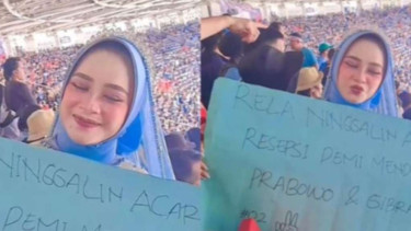 Wanita tinggalkan acara resepsi pernikahan demi ke GBK