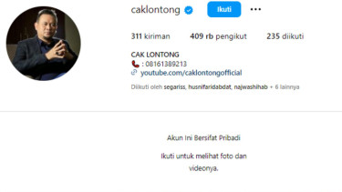 Akun Instagram Cak Lontong Digembok Usai Diserbu Warganet Gegara Ngamuk