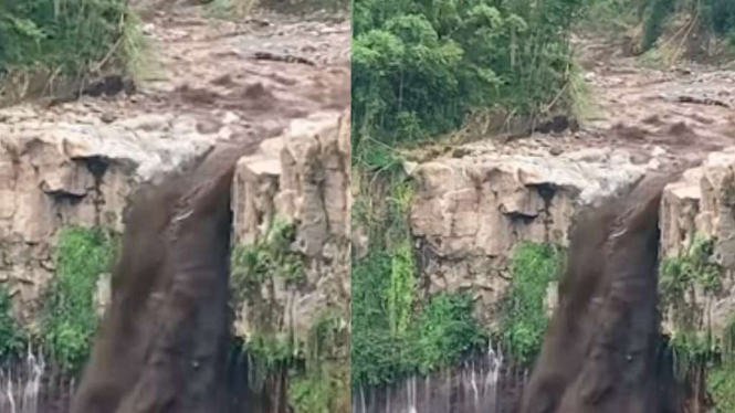 Air terjun diterjang banjir