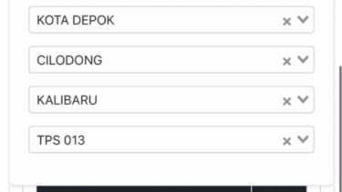 Tangkapan layar temuan keanehan penghitungan di TPS 103 Kalibaru Depok