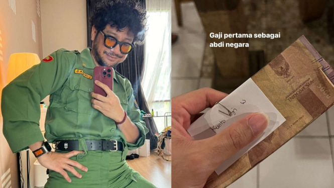 Lucu! Kunto Aji Terima Gaji Pertamanya Sebagai Anggota KPPS Saat Pemilu Kemarin