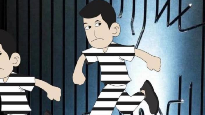 Ilustrasi tahanan kabur