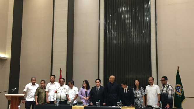 Konferensi pers pelatih Timnas Wanita Indonesia, Satoru Mochizuki