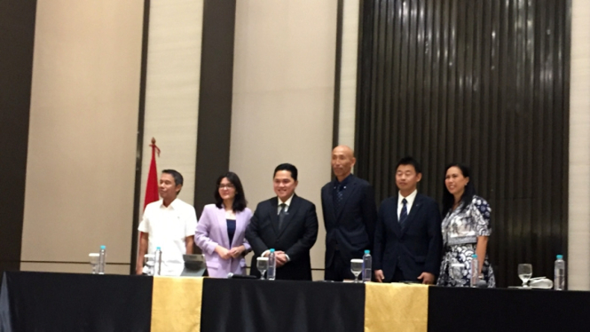 Konferensi pers pelatih Timnas Wanita Indonesia, Satoru Mochizuki
