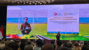 Presiden Jokowi di acara Pertemuan Tahunan Industri Jasa Keuangan 2024