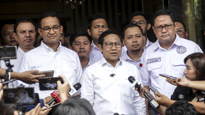 Pasangan capres cawapres nomor urut 01, Anies Baswedan dan Muhaimin Iskandar.