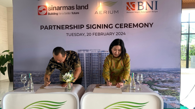 Penandatanganan MoU antara Sinar Mas Land dengan BNI