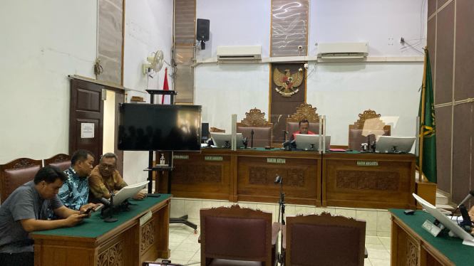Ruang sidang gugatan praperadilan MAKI di PN Jaksel soal minta KPK sidangkan Harun Masiku in absentia