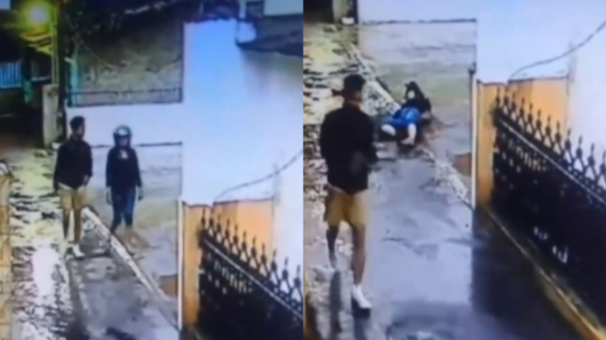Viral Detik-detik Perempuan Cimahi Dipukul Pria hingga Terkapar